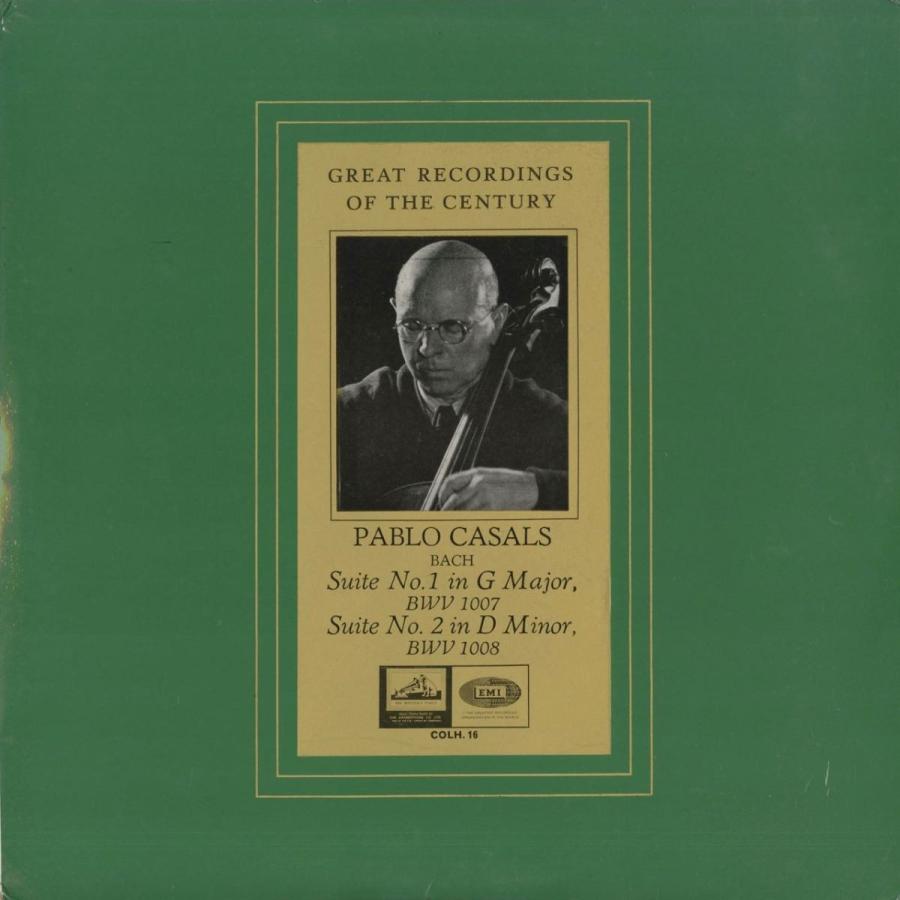 ＜中古クラシックLPレコード＞バッハ：無伴奏チェロ組曲1番BWV.1007，2番BWV.1008/Ｐ.カザルス（ｖｃ）/英HMV：COLH 16 器楽曲