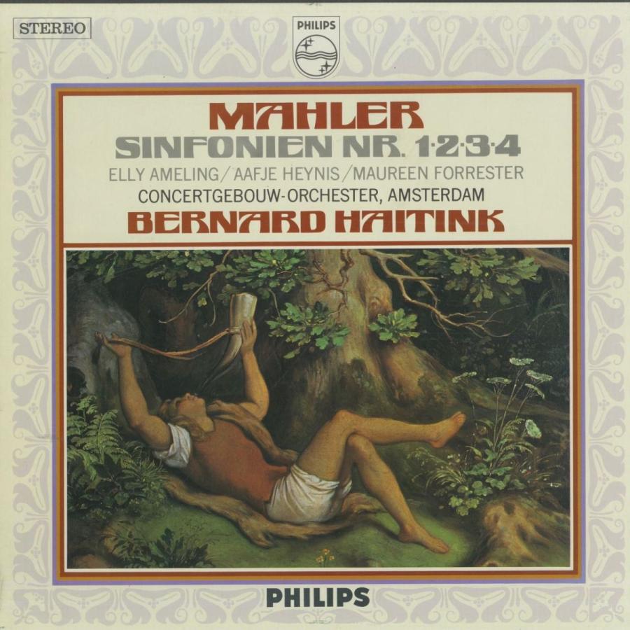 ＜中古クラシックLPレコード＞マーラー：交響曲1〜4番/Ｂ.ハイティンク指揮コンセルトヘボウｏ.，他/欧PHILIPS：802 883-8 LY
