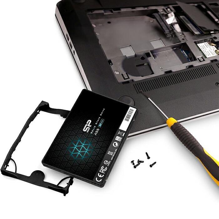 シリコンパワー【2個セット】SSD 512GB 内蔵ssd 3D NAND採用 SATA3 6Gbps 2.5インチ 7mm SATA III A55 500GB超え 大容量 耐久性 内蔵型ssd S2512GBSS3A55S25ADの画像
