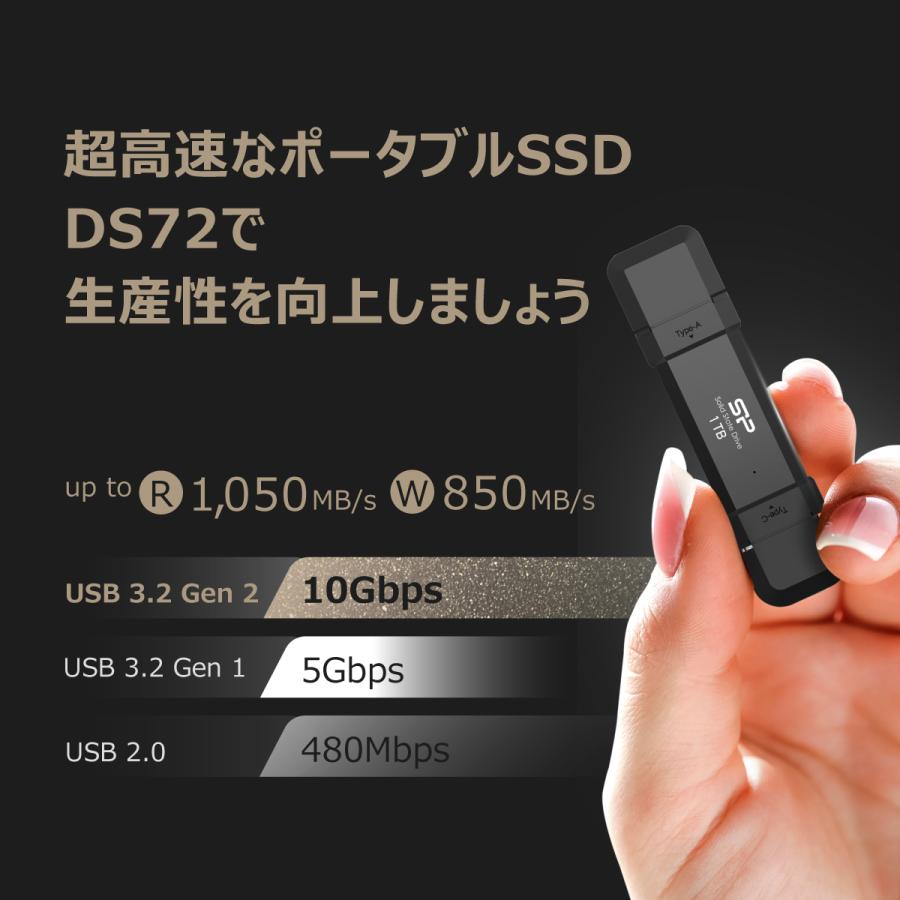 Silicon Power シリコンパワー ssd 外付け 1tb USB Type-A/USB
