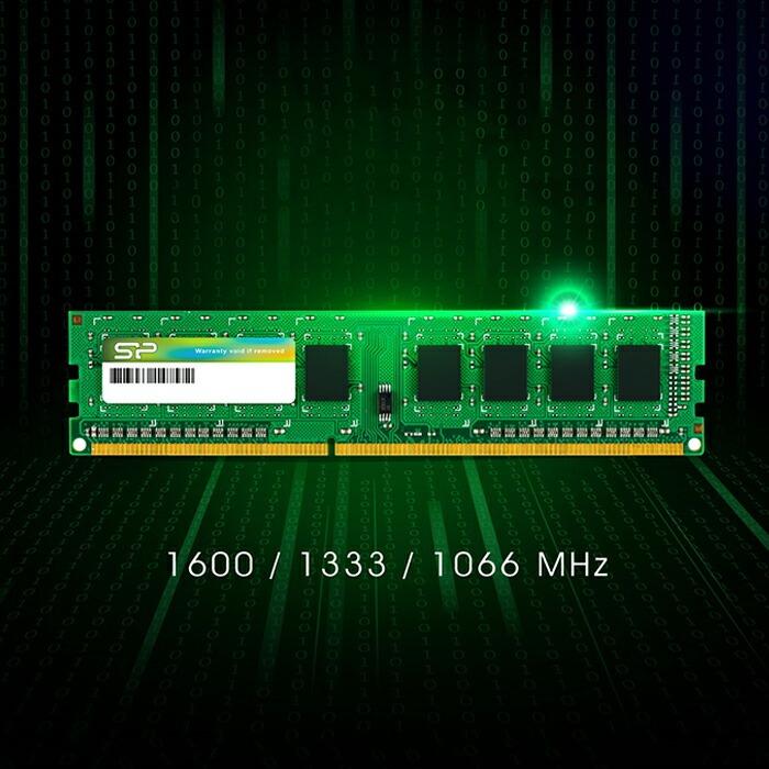 シリコンパワー デスクトップPC用メモリ 1.35V (低電圧) DDR3L-1600 PC3L-12800 16GB (8GB×2枚) 240Pin Mac 対応 SP016GLLTU160N22｜silicon-powerplus｜02