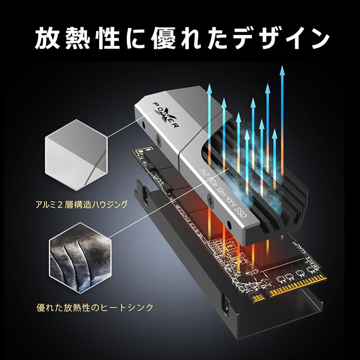 Silicon Power（シリコンパワー） SSD 4TB 内蔵SSD M.2 2280 PCIe4.0×4