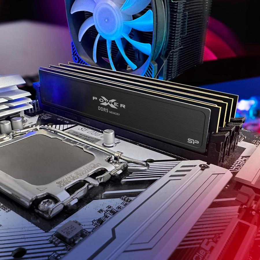 シリコンパワー DDR5 64GB (2x32GB) バリューゲーミング 6000MT/s (PC5-48000) 288ピン CL38 1.35V UDIMM デスクトップメモリモジュール RAM SP064GXLWU60BFDJ_1