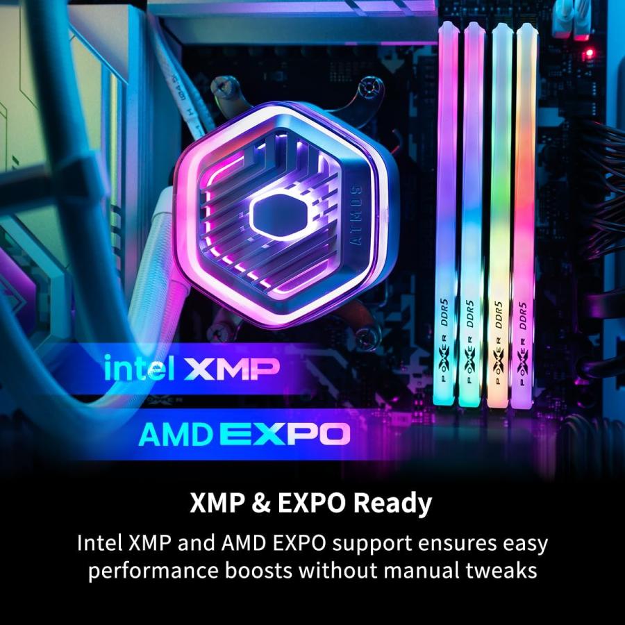 64GB DDR5 Power（シリコンパワー） Silicon (2x32GB) 64GB DDR5 Power 新品未使用Silicon (2x32GB) RGB Storm メモリー