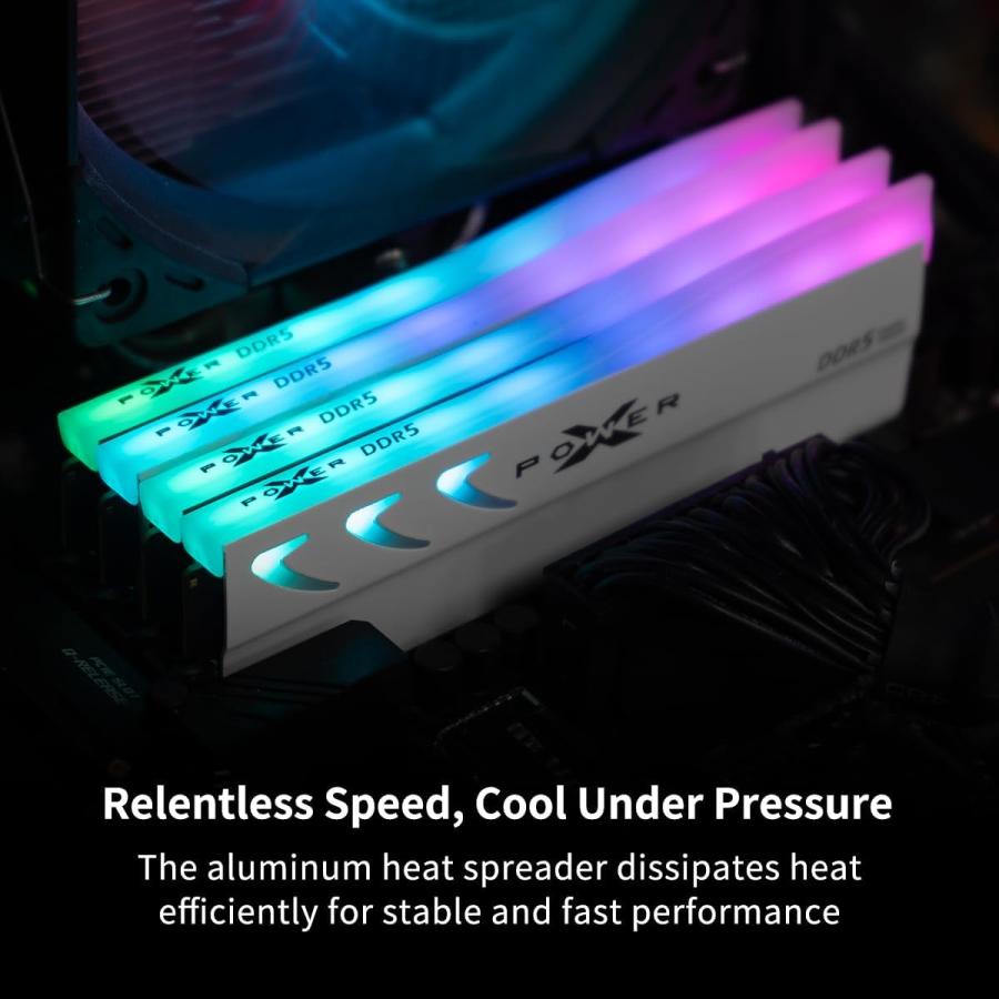 新品未使用Silicon Power RGB Storm (2x32GB) 64GB DDR5 Power（シリコンパワー） Silicon (2x32GB) 64GB DDR5 メモリー