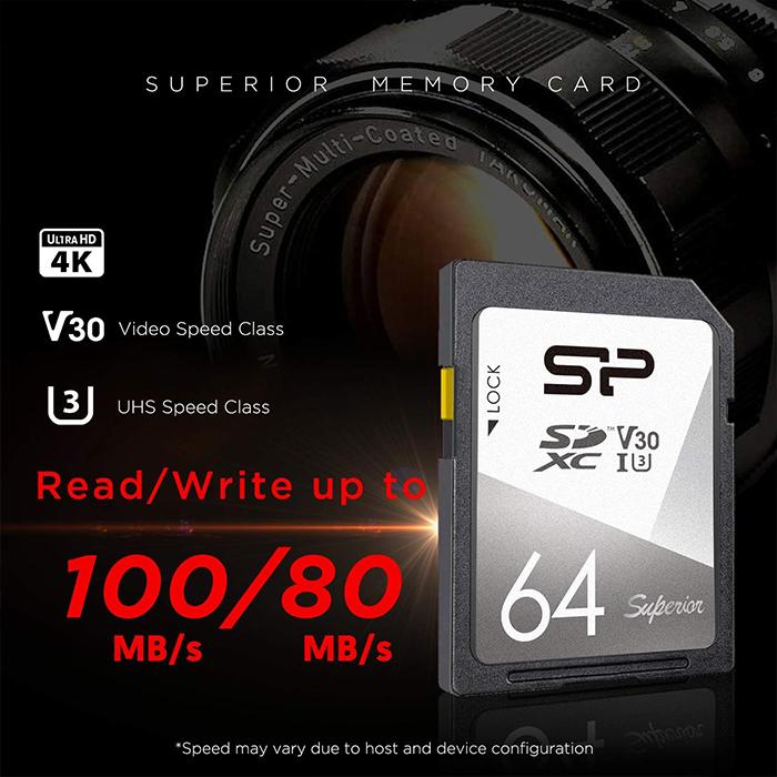 シリコンパワー sdカード 256gb UHS-I U3 V30 4K 対応 Class10 最大転送速度 100MB/s 5年保証 SP256GBSDXCV3V10 | Silicon Power | 01