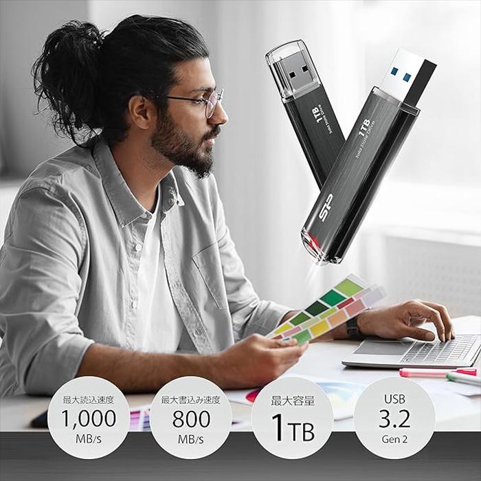 ☆人気商品☆ SP Silicon Power シリコンパ PSM80G 447 Silicon Power（シリコンパワー） ssd 外付け 1tb 超小型 超高速