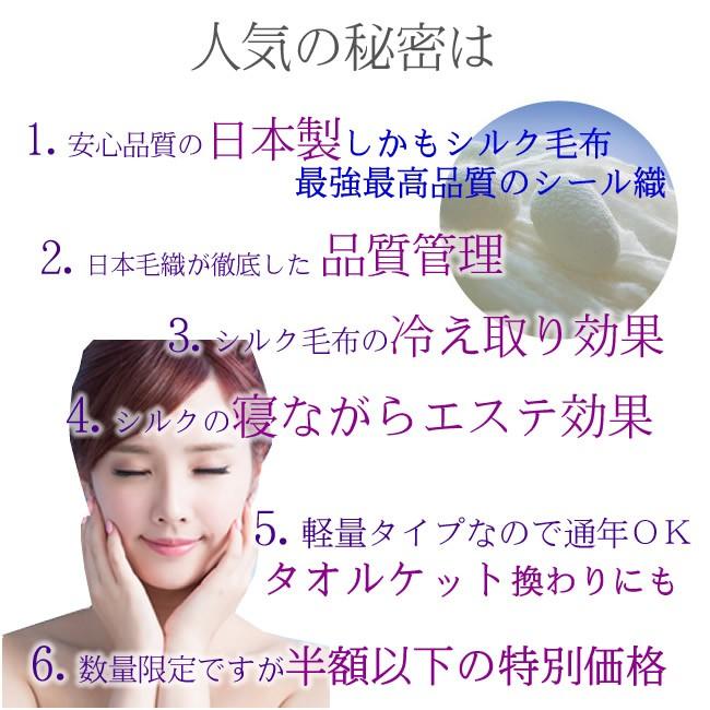 シール織シルク毛布 一番優れたシール織 日本毛織製 シルクシール織