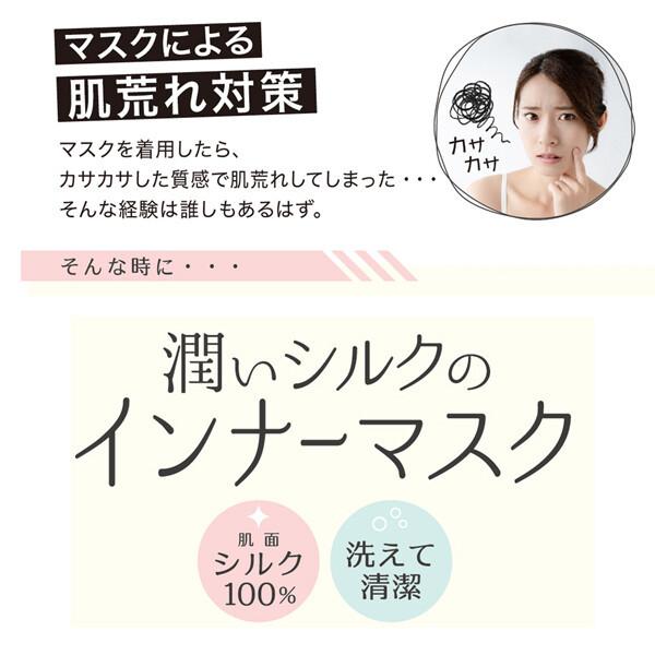 潤いシルクのインナーマスク 1枚入 マスクの中はこっそり快適 肌面