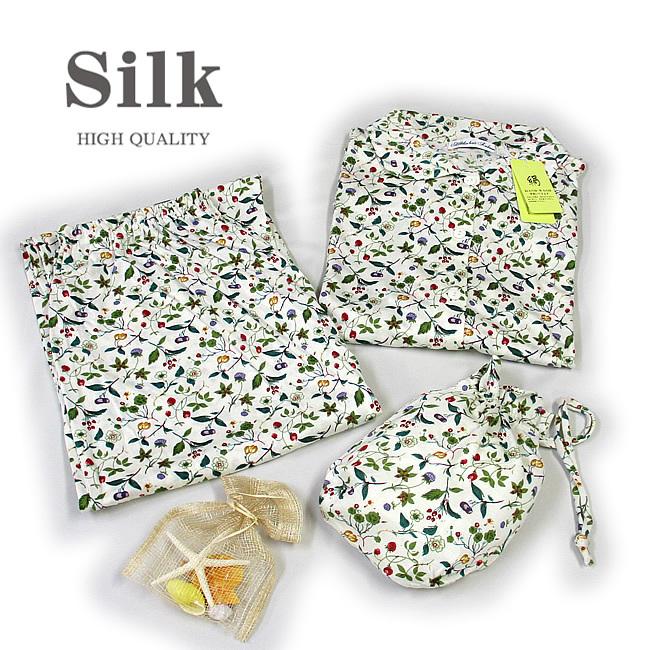 【7月から値上げ】【これはお得】婦人ニットシルク襟付き前開きパジャマ【32％OFF】人気の木の実【プレゼントにも】の画像