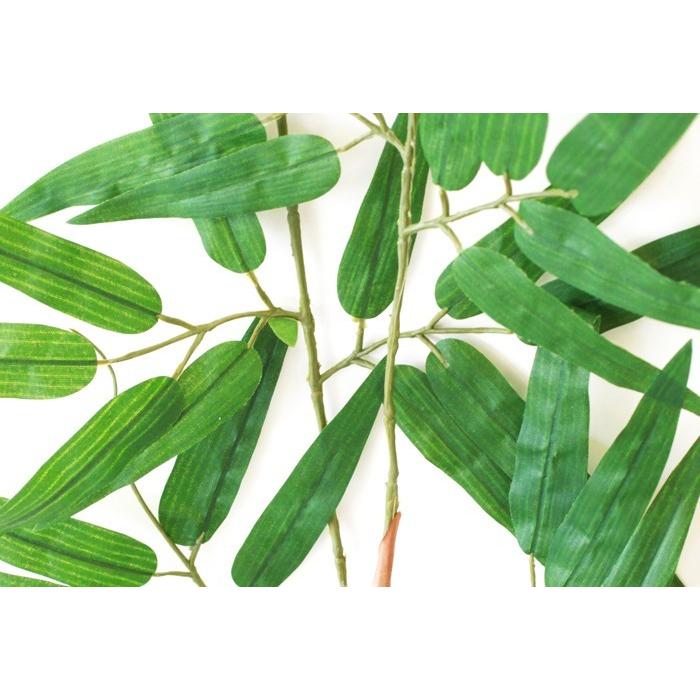 七夕 笹 造花 鉄製スタンド付きセット シルクフラワーの笹竹 180cm