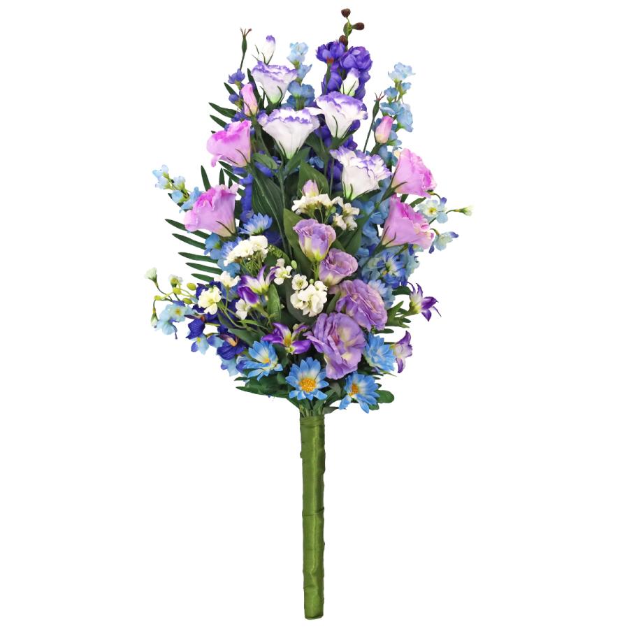造花 仏花 ブルー系の仏様の大きな花束 お盆 お供え CT触媒 屋外 屋内