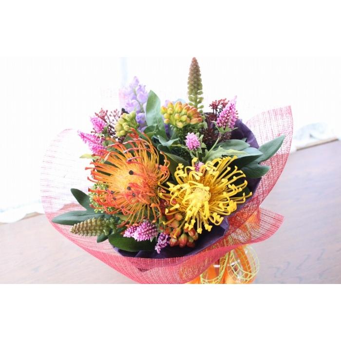 造花 ピンクッションのブーケ シルクフラワー CT触媒 アレンジ