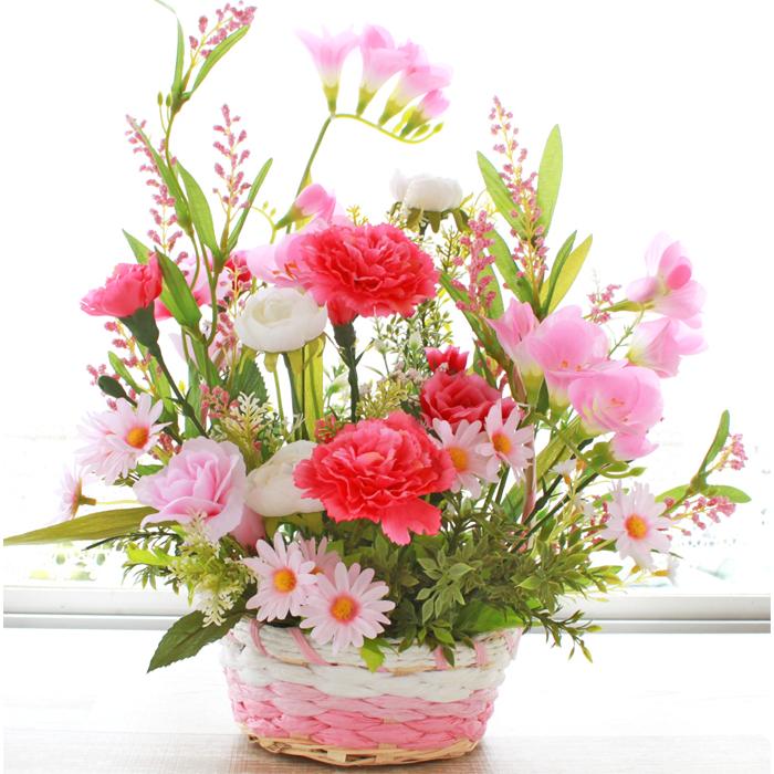 ♛° きれいなピンク色のクレマチス♡   癒しの造花アレンジメント♧ ♛° きれいなピンク色のクレマチス♡ 癒しの造花アレンジメント