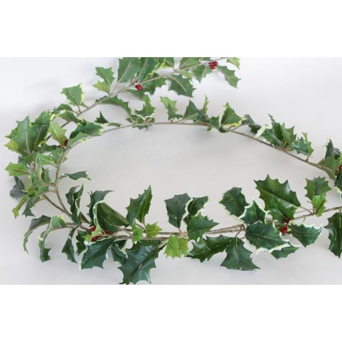造花 クリスマス ヒイラギガーランド Ct触媒 1710 5337 シルクフラワーの山久ヤフー店 通販 Yahoo ショッピング