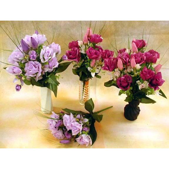 お部屋の中を飾るバラのブッシュ6本セット 造花 1803 1003 シルクフラワーの山久ヤフー店 通販 Yahoo ショッピング