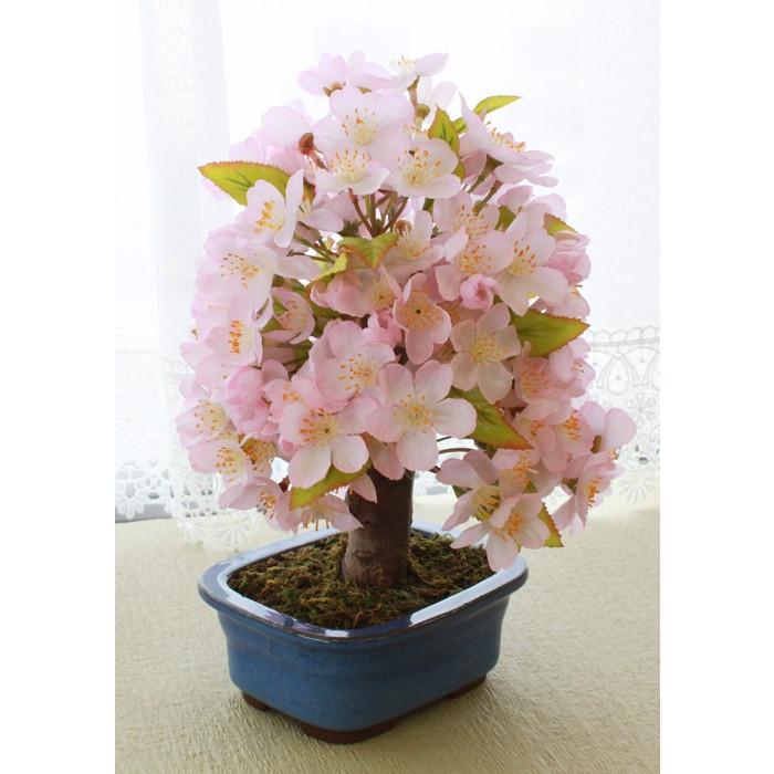 造花 さくら盆栽仕立てアレンジ シルクフラワー Ct触媒 桜 1901 0176 シルクフラワーの山久ヤフー店 通販 Yahoo ショッピング