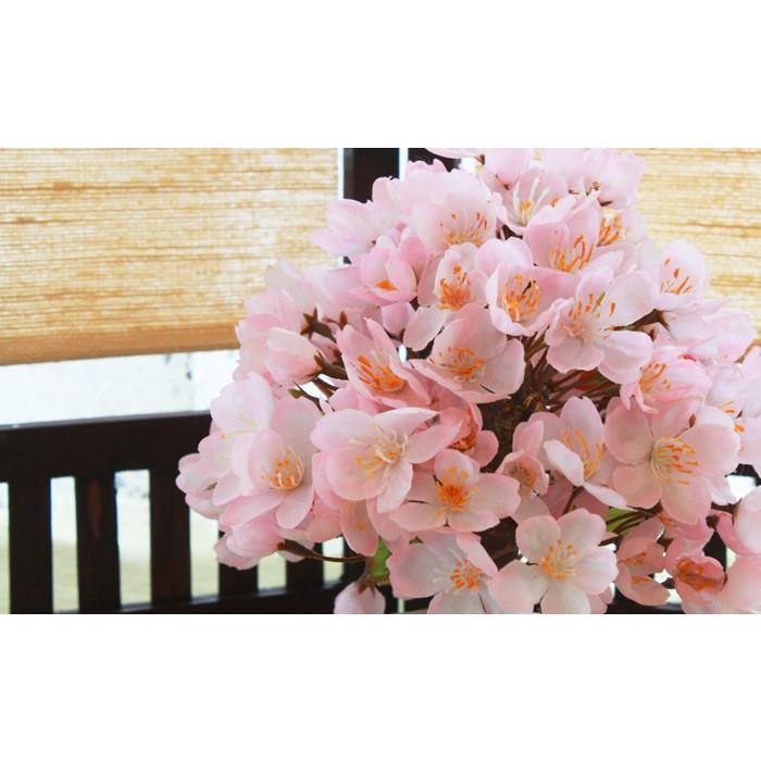 桜 造花 ミニさくら盆栽仕立てアレンジ シルクフラワー Ct触媒 1901 0195 シルクフラワーの山久ヤフー店 通販 Yahoo ショッピング