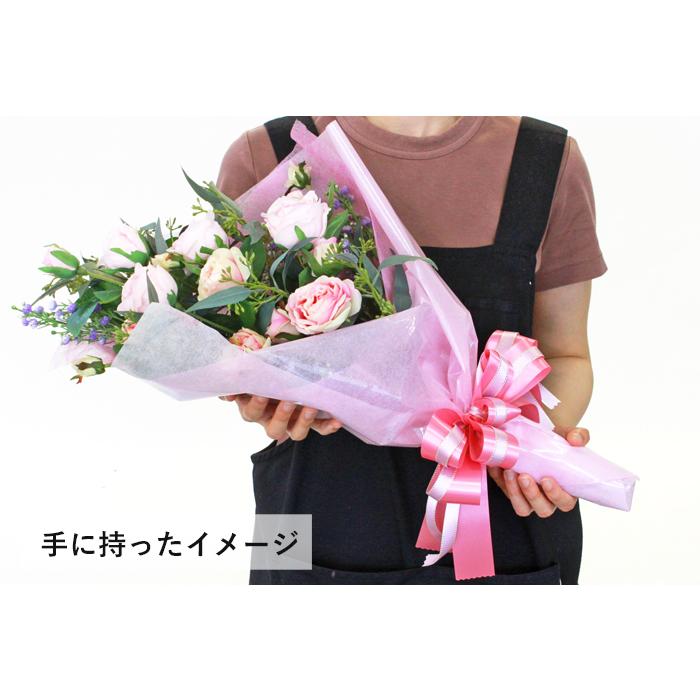 造花 ソフトピンクローズとユーカリの花束 シルクフラワー CT触媒