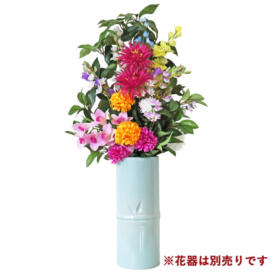 造花 仏花 デンファレやスパイダーマムとシキミの大きな花束 一本(一束) CT触媒 シルクフラワー お彼岸 お盆 お仏壇 仏花 お墓 花 お供え 屋外 屋内 兼用 btb_1