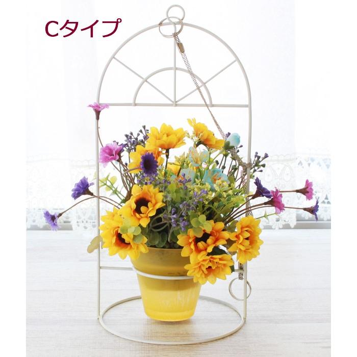 造花 鳥かごモチーフの春のアレンジ CT触媒 シルクフラワー インテリア