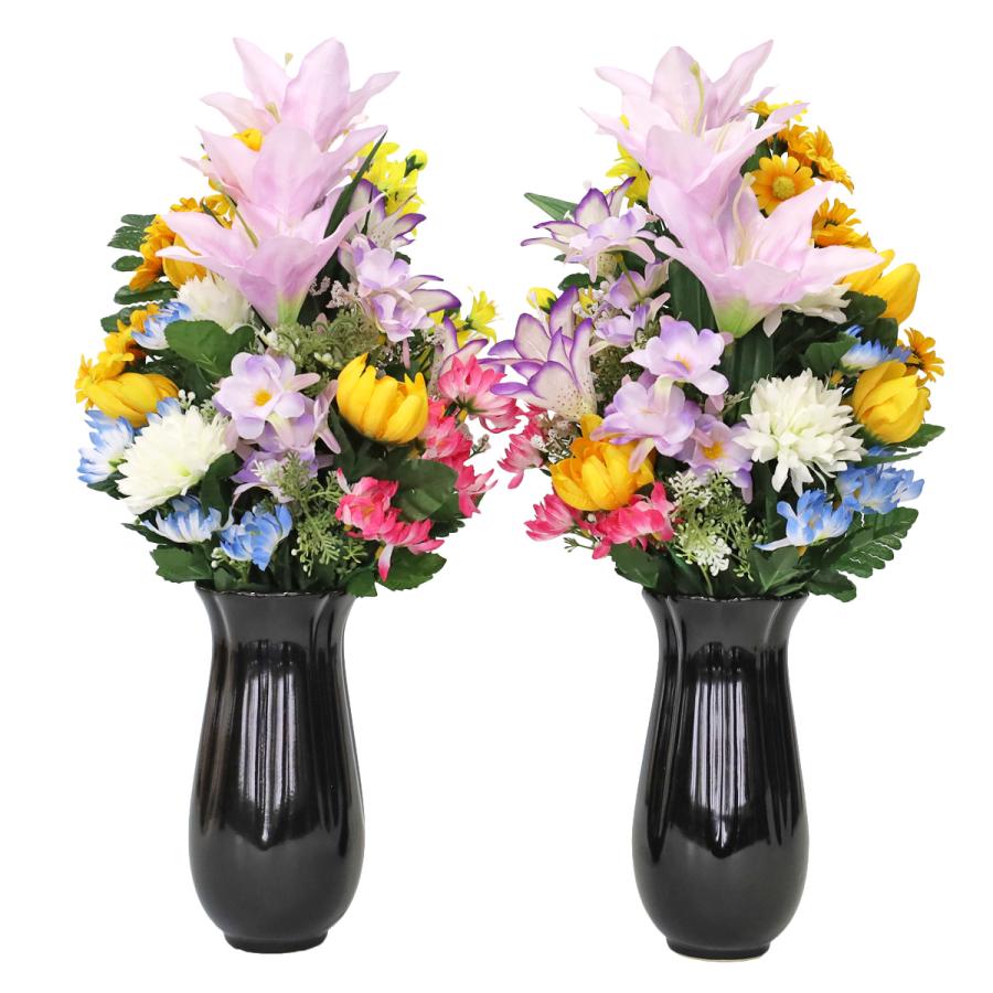 ユリと菊のお供え仏花、お盆花アレンジメント ユリと菊のお供え仏花、お盆花アレンジメント Amazon｜お墓用 菊