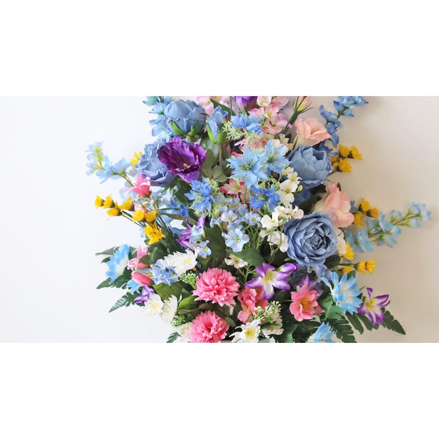 造花 仏花 青いバラの仏様の大きな花束 一本(一束) CT触媒 シルクフラワー お彼岸 お盆 お仏壇 お墓 花 お供え 屋外 屋内 兼用 btb_4