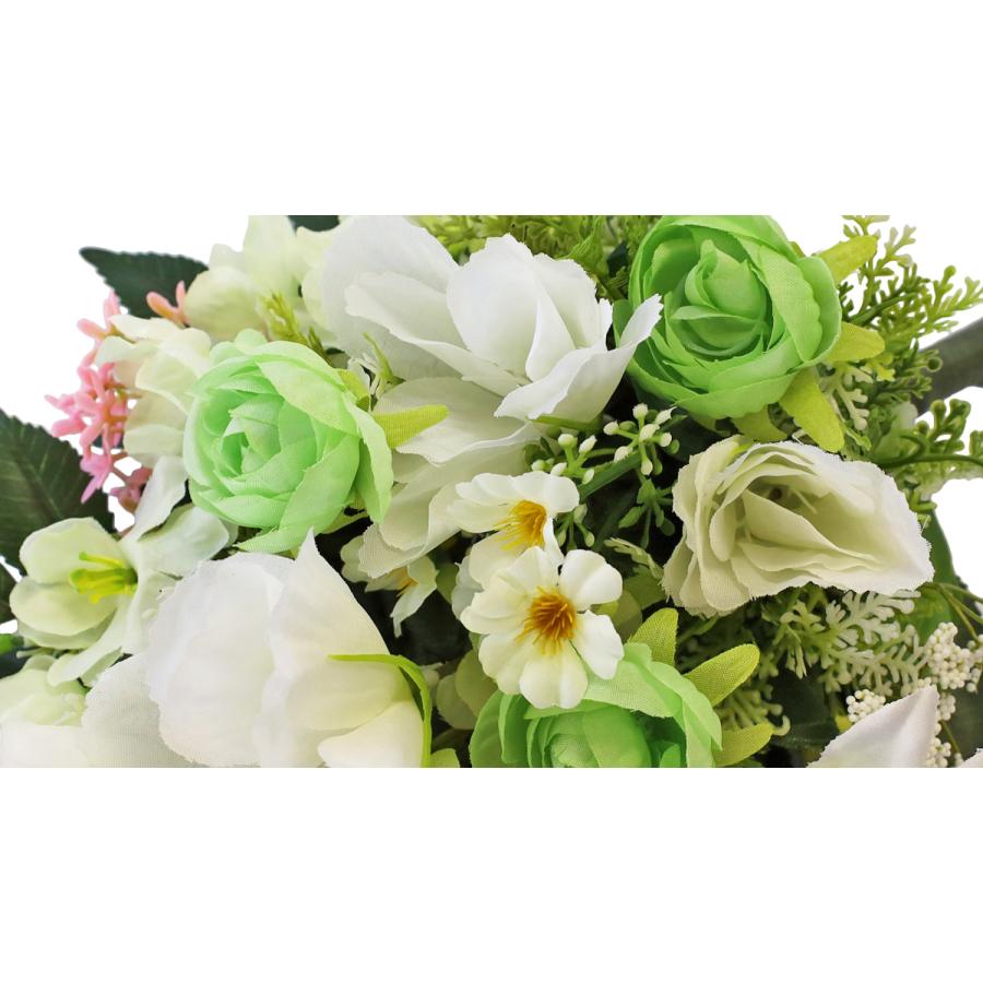 造花 仏花 ラナンキュラスとヒサカキの花束 一本(一束) CT触媒 シルク