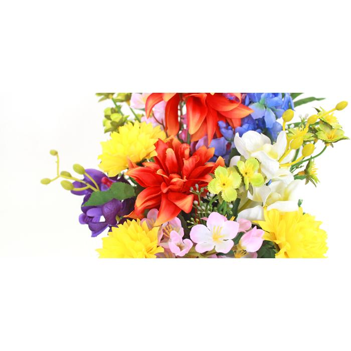 造花 仏花 ダリアとモカラの花束 一本(一束) 菊 CT触媒 シルクフラワー
