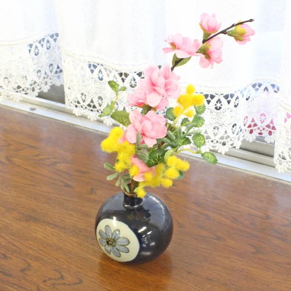 造花 フラワーアレンジメント 新品　陶器 造花アレンジメント 高さ35cm 陶器鉢 / フラワー アレンジ 開店祝い