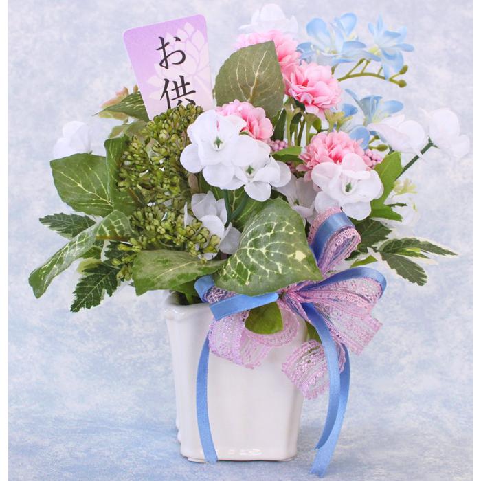 造花 仏花 大切なペットのお供えに わすれな草と小花のミニアレンジ CT 