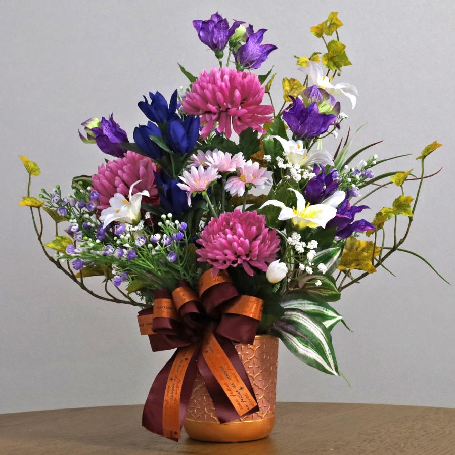 フラワーアレンジメント　造花 楽天市場】造花 桜とデンファレのアレンジ シルクフラワー 春の