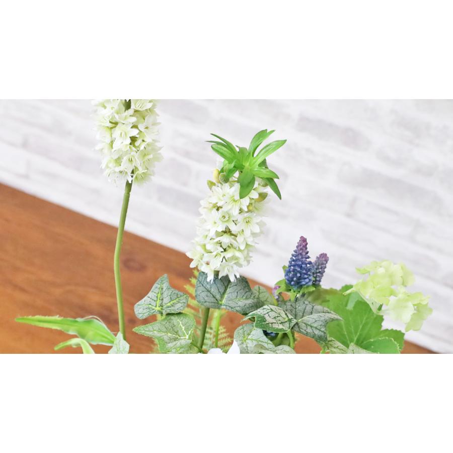 造花 あじさいとベリーのバスケットアレンジ シルクフラワー アジサイ
