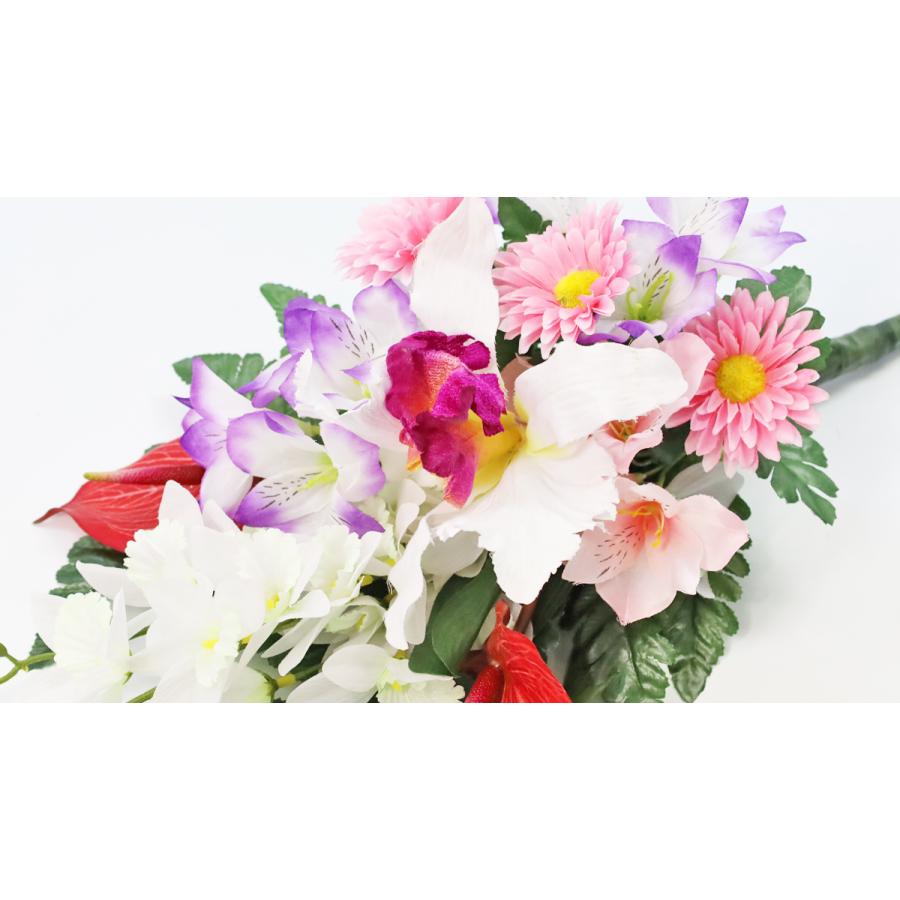 造花 仏花 アンスリウムやカトレアなどの洋風仏花の花束 一本(一束) CT