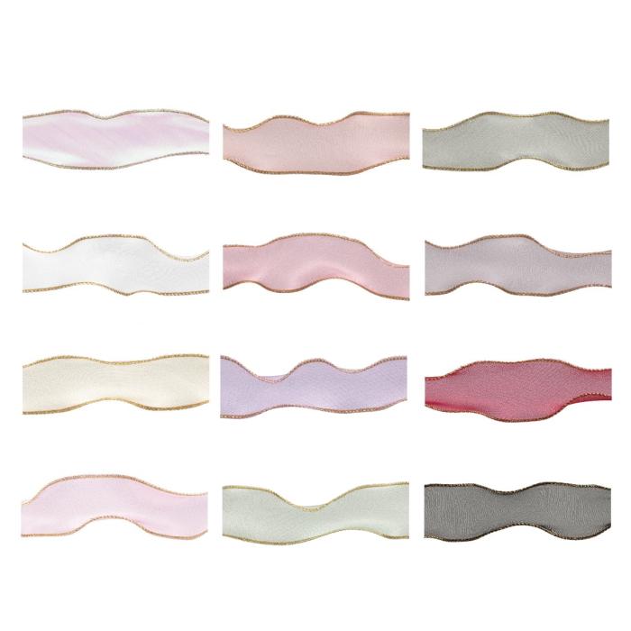 東京リボン カーリーゴールドオーガンジー 40mm×14m リボン 贈答