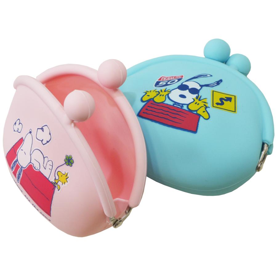SNOOPY（スヌーピー） がま口 ポーチ コインケース PEANUTS シリコン