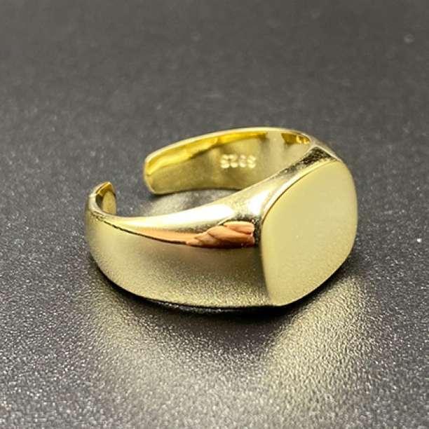 カレッジリング 印台リング 指輪 シルバー925 ゴールド |  | 03