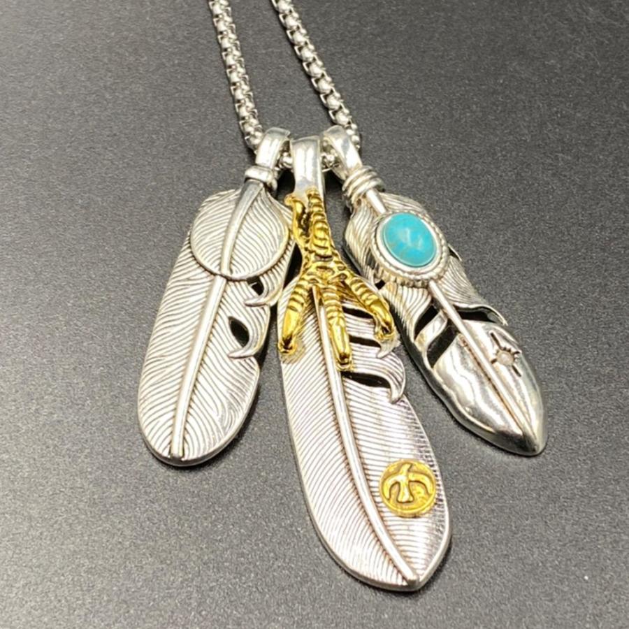 ネックレス フェザー シルバー アクセサリー メンズネックレス ネックレス フェザー シルバー アクセサリー メンズネックレス