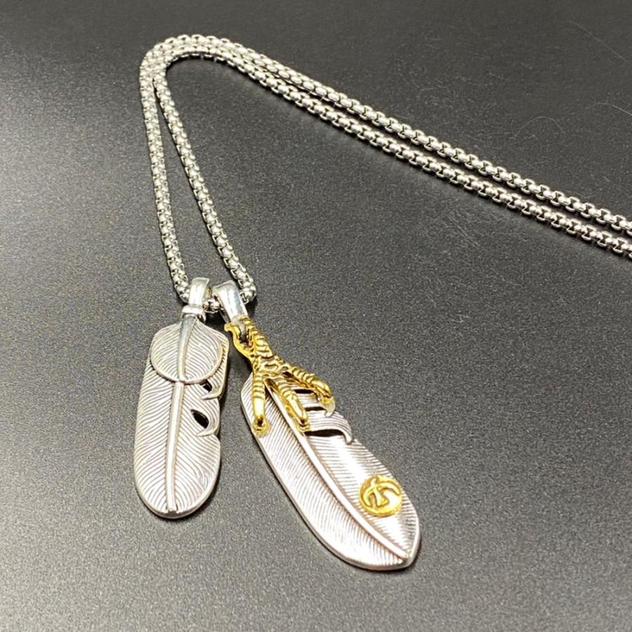 ネックレス フェザー シルバー アクセサリー メンズネックレス ネックレス フェザー シルバー アクセサリー メンズネックレス