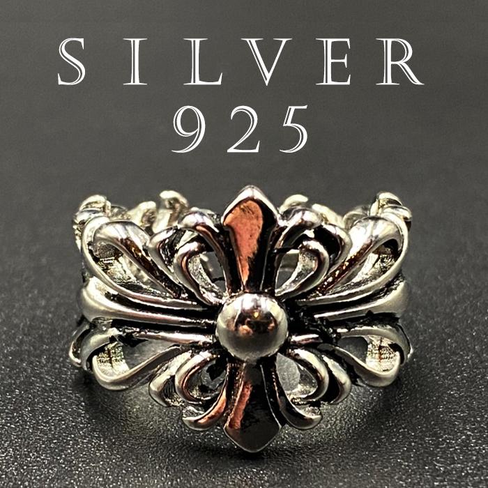 アクセサリー シルバー クロス 十字架 リング シルバー925 カレッジリング メンズリング リングメンズ 銀 指輪 | 