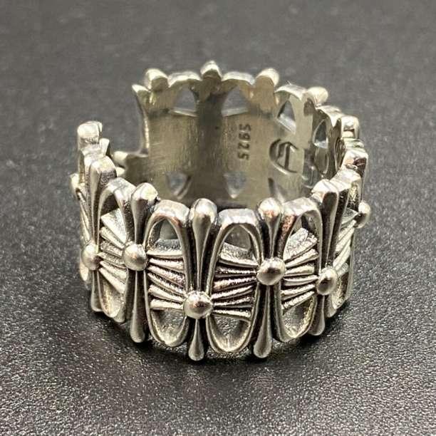 シルバー925 セメタリ一クロスリング　19号 【刻印】 19号】クロス リング シルバー925 刻印 - メルカリ