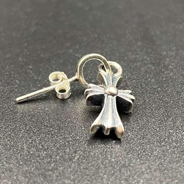 ピアス メンズ silver925 クロスデザイン 十字架 シルバー : SILVER