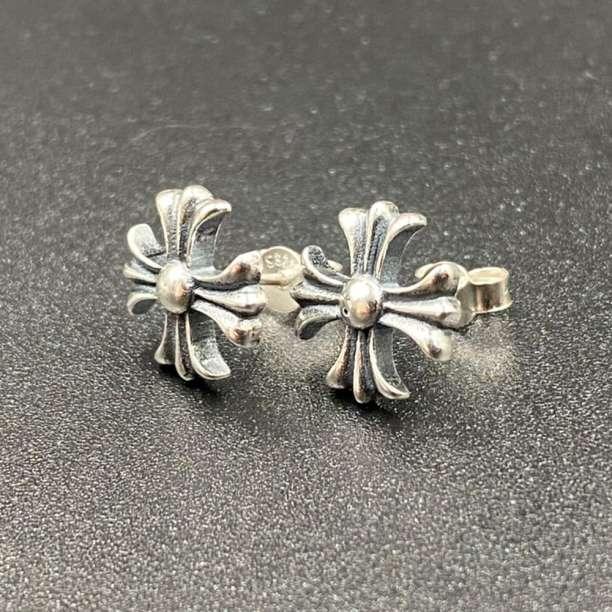 ピアス メンズ クロス スタッド 十字架 シルバー925 両耳用 : SILVER