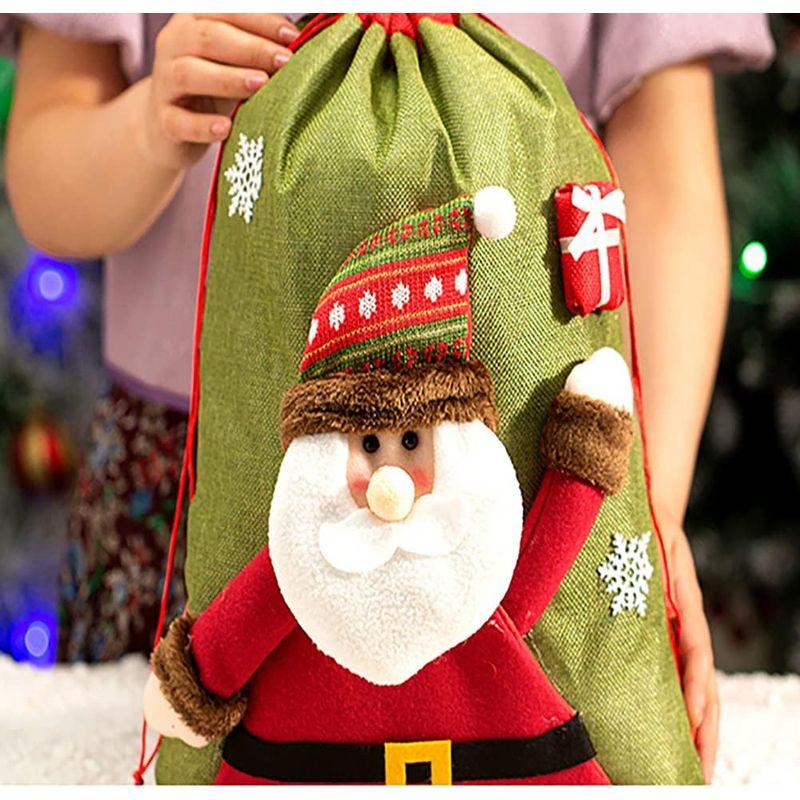 LIMSPACE クリスマス ラッピング 袋 サンタ帽付き クリスマス 靴下 プレゼント?大きいサイズ??サンタ帽子付き?サンタクロース 飾｜silver-knight-mart｜02