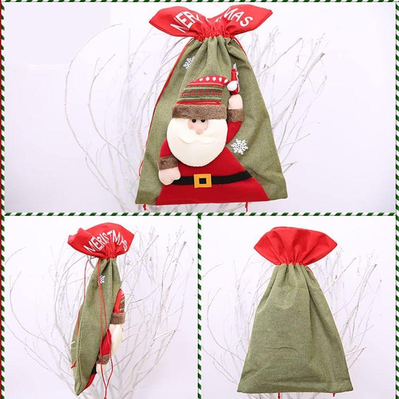 LIMSPACE クリスマス ラッピング 袋 サンタ帽付き クリスマス 靴下 プレゼント?大きいサイズ??サンタ帽子付き?サンタクロース 飾｜silver-knight-mart｜03