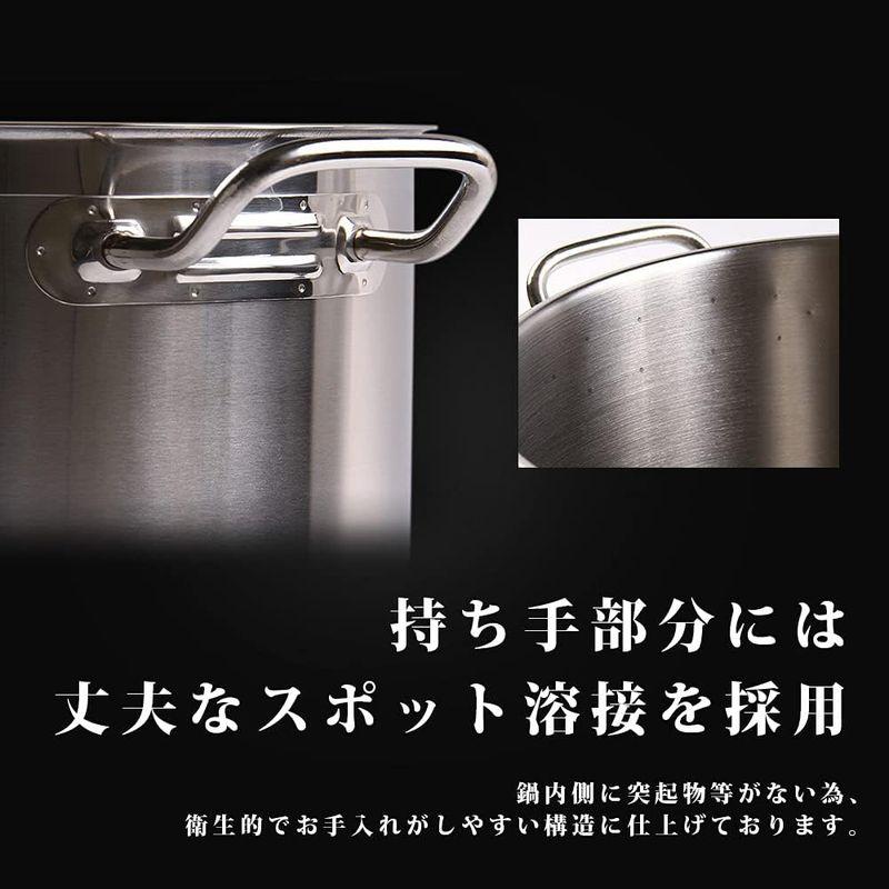 IH対応電磁調理器鍋ステンレス寸胴鍋26cm（蓋付）KIPROSTAR 業務用 ステンレス 鍋｜silver-knight-mart｜02