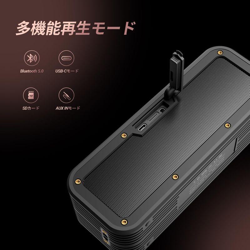 BOGASING M4 ワイヤレスポータブル Bluetooth スピーカー アウトドア IPX7 防水 防塵 耐衝撃 40W出力 大音量｜silver-knight-mart｜05