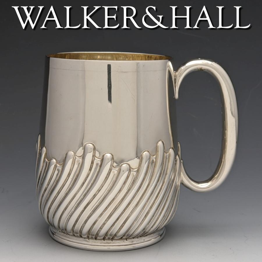 1891年 英国アンティーク 純銀（925シルバー） マグカップ 146g Walker  hall