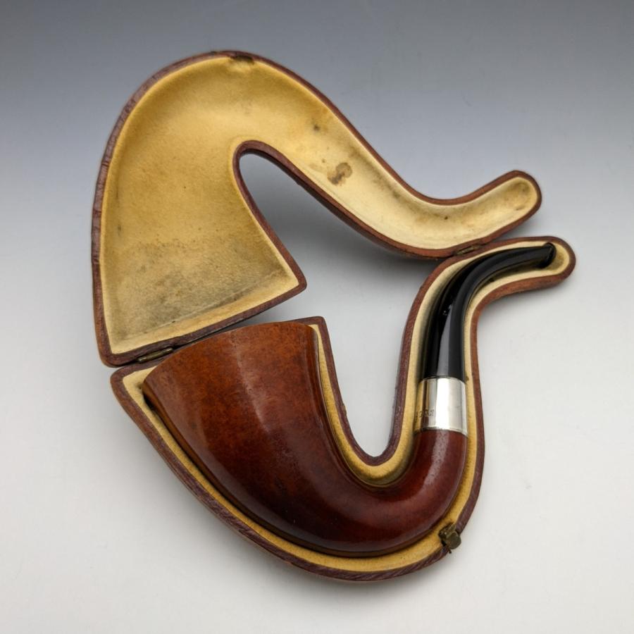 格安saleスタート キャラバッシュパイプ 純銀装飾 英国アンティーク 1910年頃 ケース付 Howell M F 喫煙具 ライター Rehair Com Br