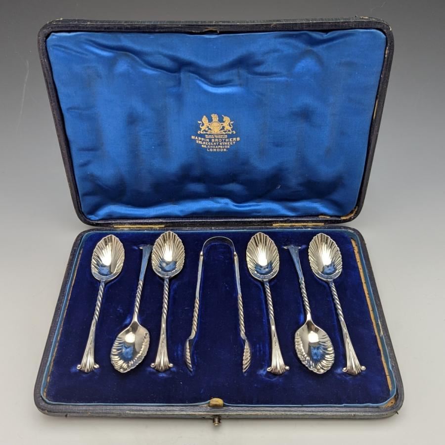 1899年頃 英国アンティーク 純銀（925シルバー） シュガートング